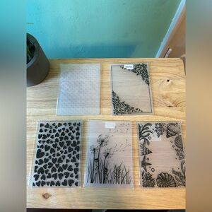 Decorative Embossing Folders Set - Black and White Designs